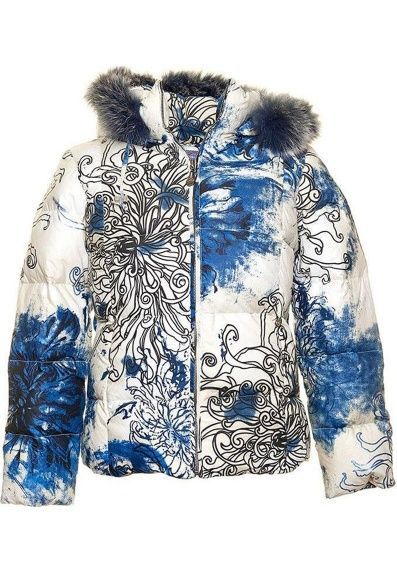 Куртка JustCavalli white blue, цвет Голубой для девочки по цене от 3200