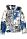 Куртка JustCavalli white blue, цвет Голубой для девочки по цене от 3200 - изображение 0